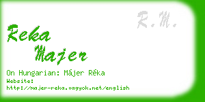 reka majer business card