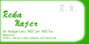 reka majer business card